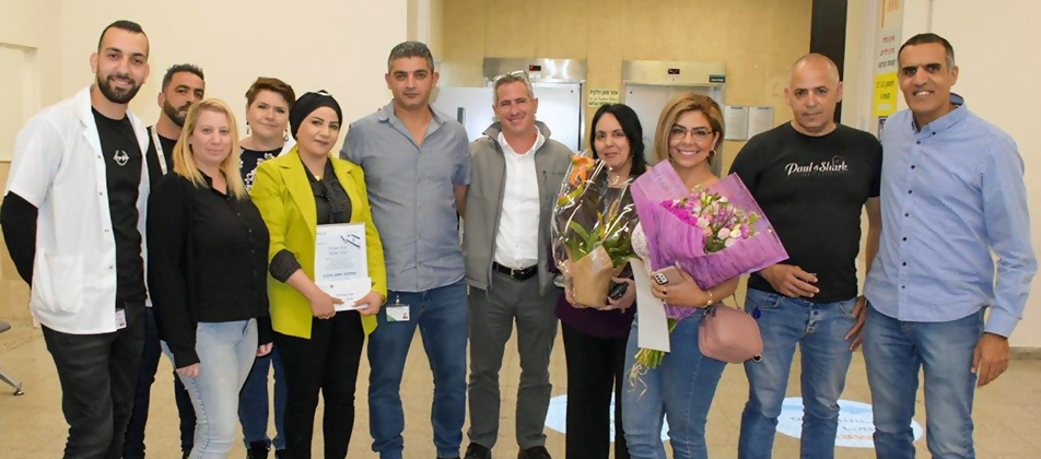 מחלקת המשק בכרמל מקבלת פרס מחלקה מצטיינת. קרדיט צילום – אלי דדון וירון חזן דוברות כרמל